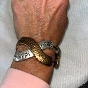 Chunky Boho Inspirational Bracelet Love Dream Hope Bliss Statement Jewelry